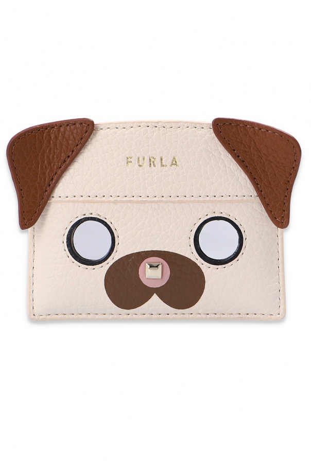 ‘Dog’ leather card holder Furla Vitkac Australia